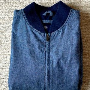 Gap men’s denim bomber jacket